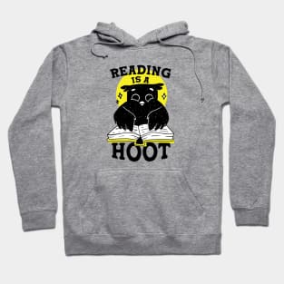 Reading is a Hoot | Book Owl Cartoon Hoodie